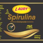 ETIQUETA 70X180 PERSON BOPP METALIZADO LAMINADO FOSCO LAURY SPIRULINA CAPS (SUPER ERVAS) (500UNI)K