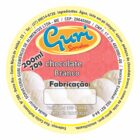 ETIQUETA 49MM DE DIAMETRO PERSONALIZADA/SORVETERIA GURI>CHOCOLATE BRANCO-32MTS