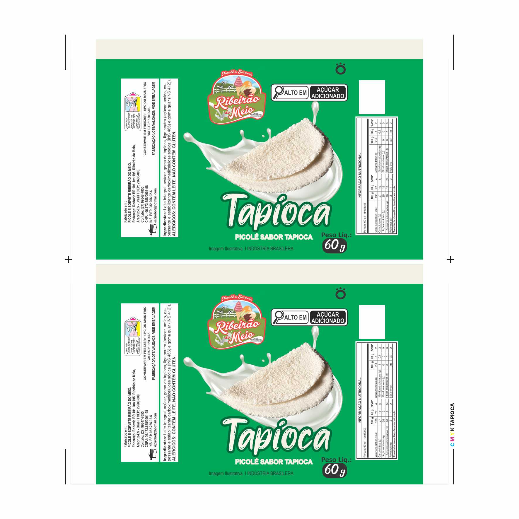 BOBINA BOPP LEITOSO PICOLE 6KG SÍTIO RIBEIRÃO DO MEIO TAPIOCA BOBINA BOPP LEITOSO PICOLE 6KG SÍTIO RIBEIRÃO DO MEIO TAPIOCA