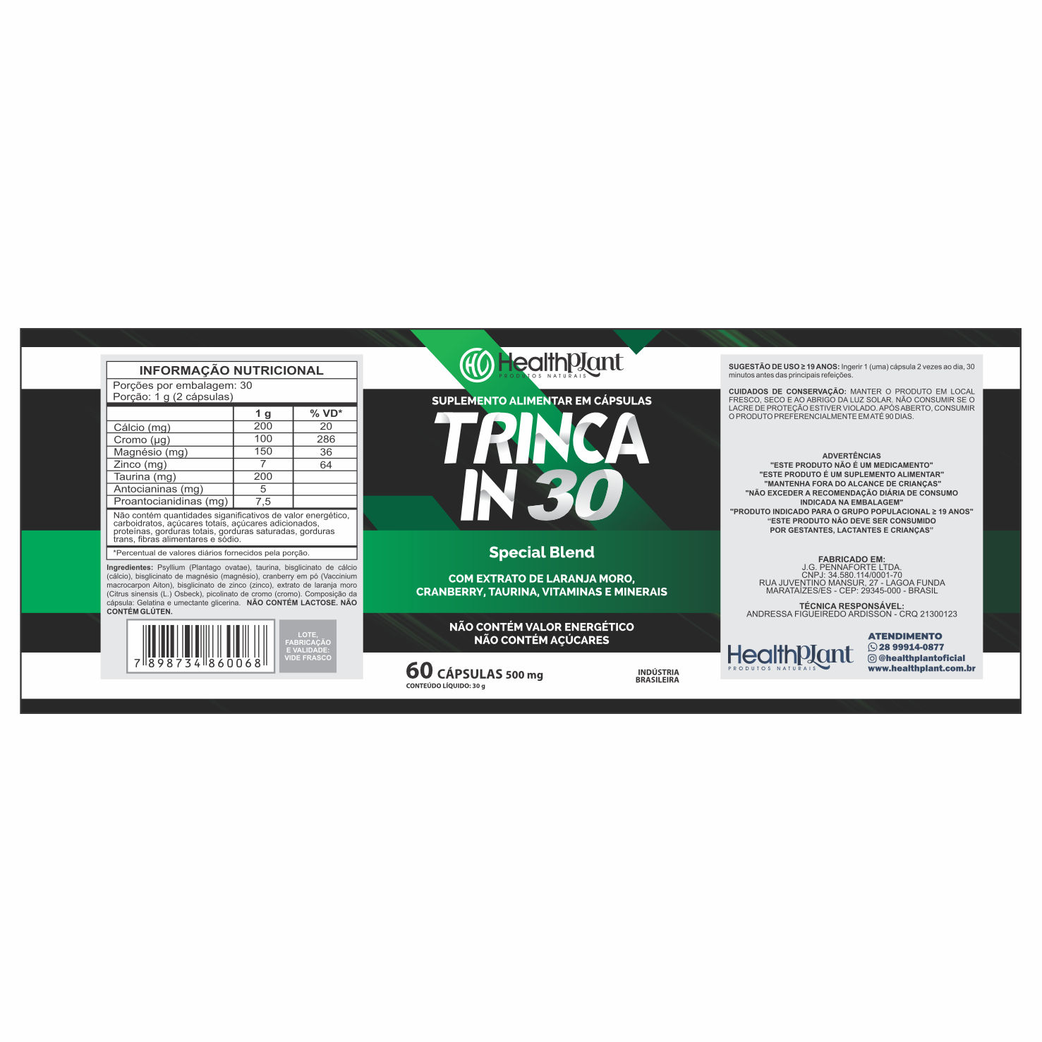 ETIQUETA 70X187 PERSON BOPP METALIZADO HEALTHPLANT TRINCA EM 30 60CAPS (500UNID)K ETIQUETA 70X187 PERSON BOPP METALIZADO HEALTHPLANT TRINCA EM 30 60CAPS (500UNID)K