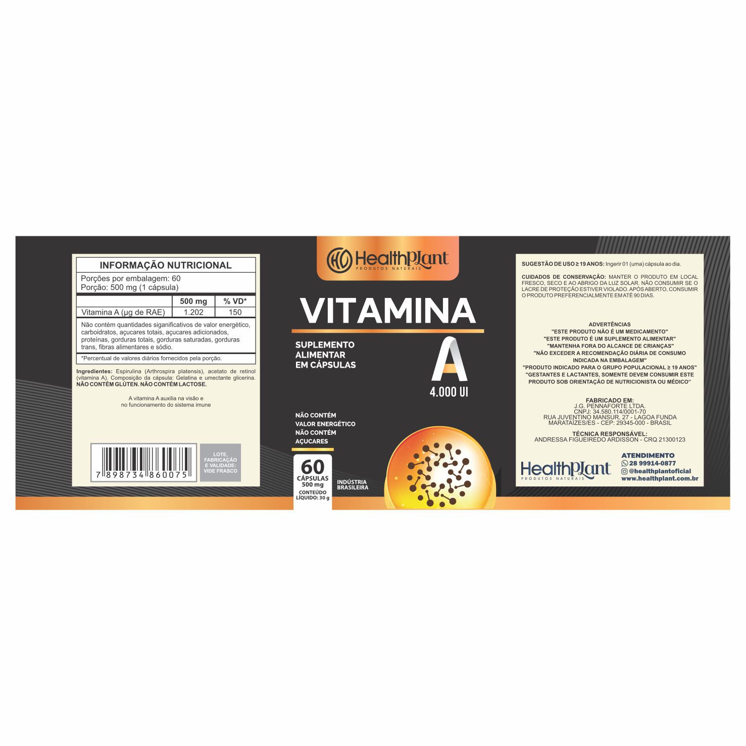 ETIQUETA 70X187 PERSON BOPP METALIZADO HEALTHPLANT VITAMINA A 4.000UI 60CAPS (500UNID)K ETIQUETA 70X187 PERSON BOPP METALIZADO HEALTHPLANT VITAMINA A 4.000UI 60CAPS (500UNID)K