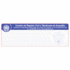 ETIQUETA 107X36/1 PERSONALIZADA/TERMOTRANS/CARTÓRIO ARAÇATIBA-39MTS