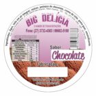 ETIQUETA 49MM DE DIAMETRO PERSONALIZADA/BIG DELÍCIA>CHOCOLATE-32MTS
