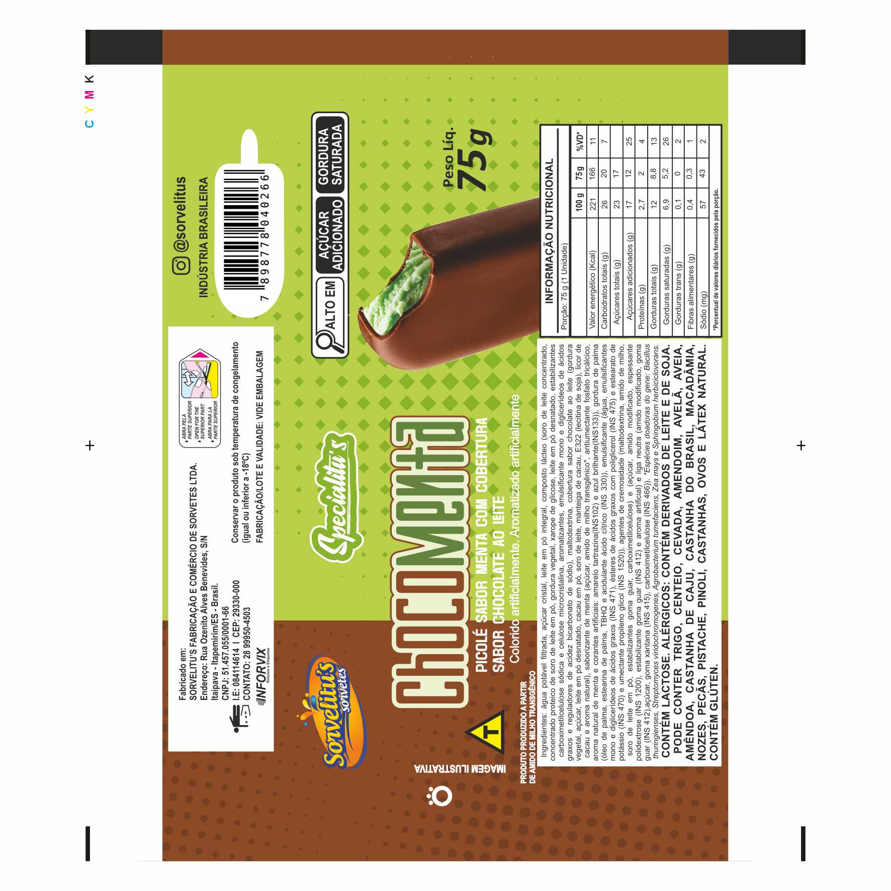 BOBINA BOPP LEITOSO PICOLÉ 6KG SORVELITUS CHOCOMENTA BOBINA BOPP LEITOSO PICOLÉ 6KG SORVELITUS CHOCOMENTA