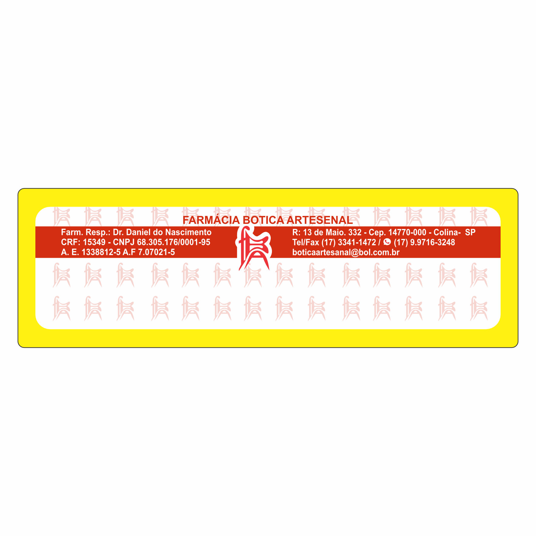 ETIQUETA 100X30/1 BOPP METALIZADO/FARMACIA BOTICA ARTESANAL SAO PAULO/SERRILHADA-32MTS
