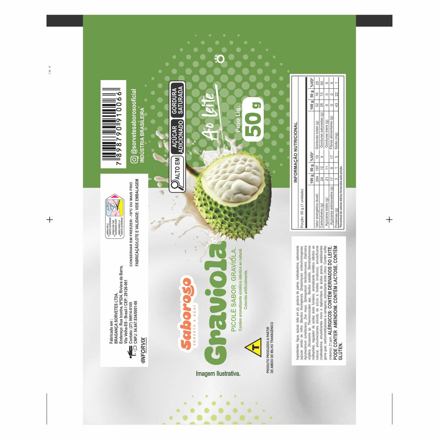 BOBINA BOPP LEITOSO PICOLE 6KG SABOROSO GRAVIOLA BOBINA BOPP LEITOSO PICOLE 6KG SABOROSO GRAVIOLA