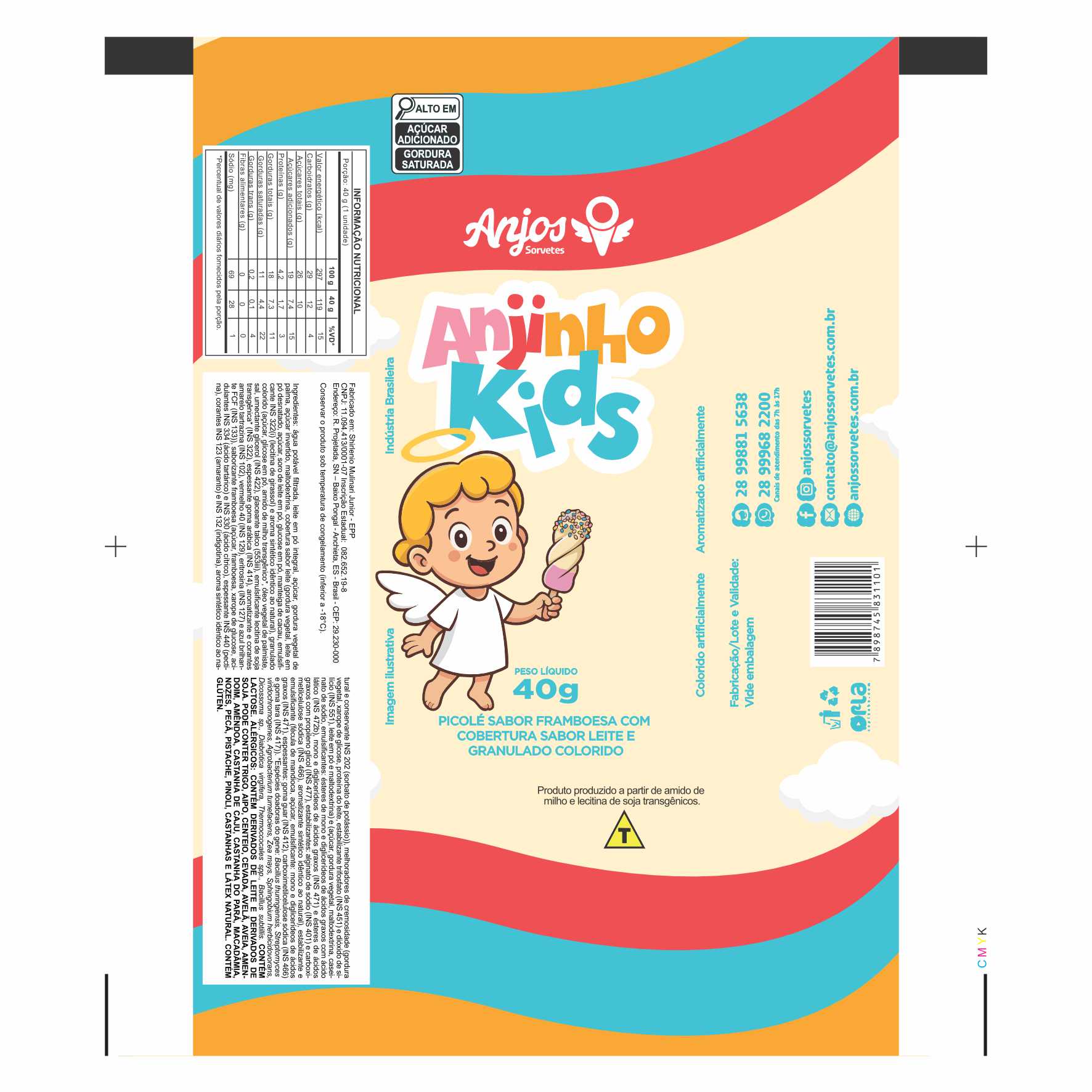 BOBINA BOPP METALIZADO PICOLE 6KG SORVETES ANJOS ANJINHO KIDS BOBINA BOPP METALIZADO PICOLE 6KG SORVETES ANJOS ANJINHO KIDS