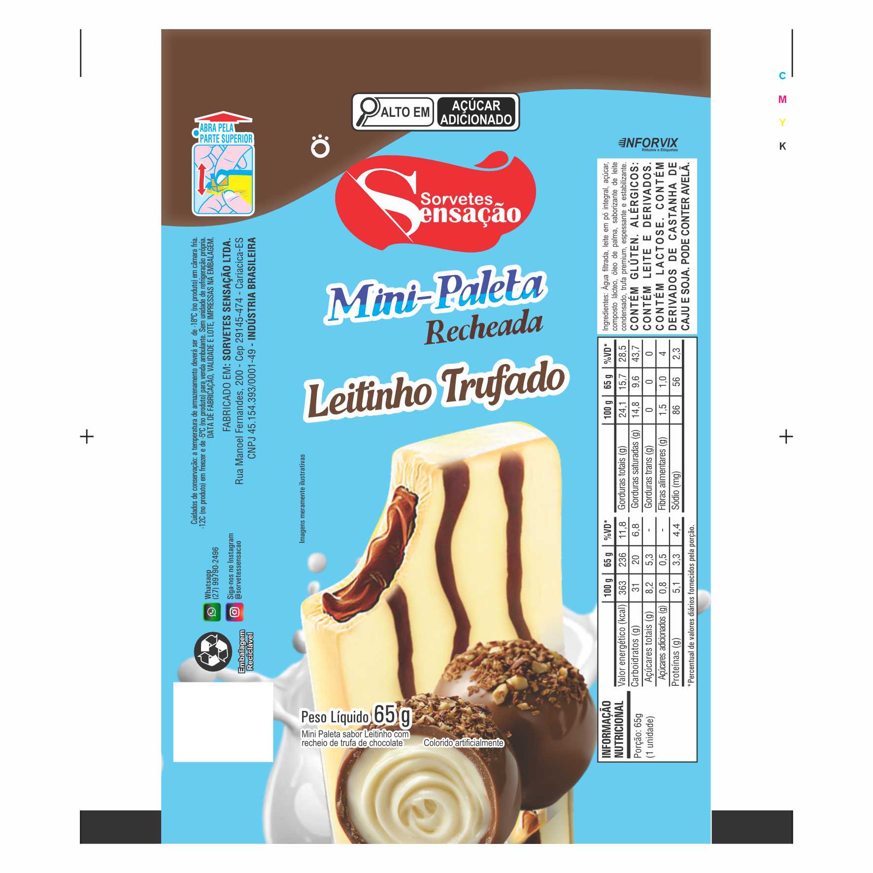 BOBINA BOPP LEITOSO PICOLÉ 6KG SORVETES SENSAÇÃO MINI PALETA LEITINHO TRUFADO BOBINA BOPP LEITOSO PICOLÉ 6KG SORVETES SENSAÇÃO MINI PALETA LEITINHO TRUFADO