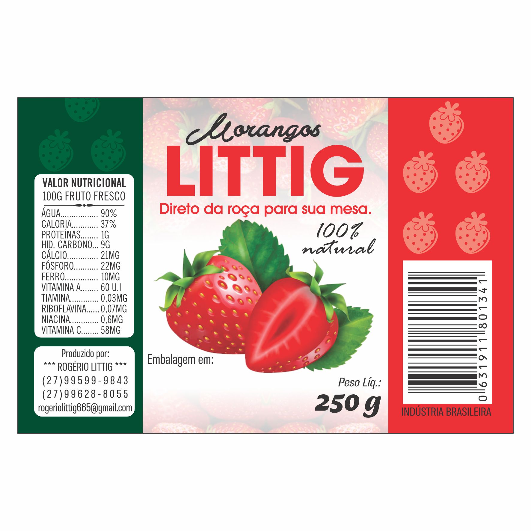 ETIQUETA 40X60/2 PERSON COUCHE ADES MORANGOS LITTIG 250G-78,75MTS
