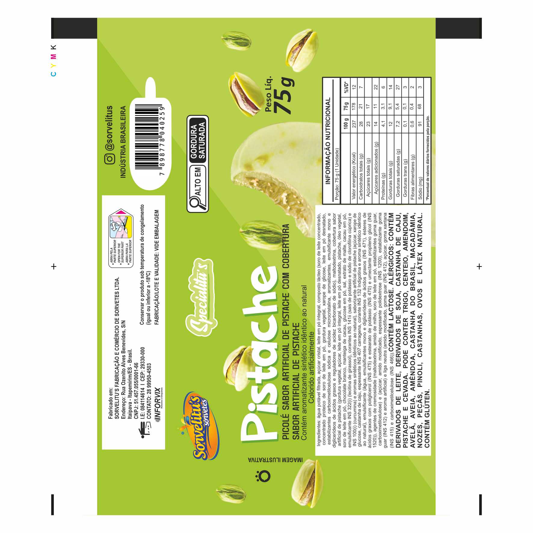 BOBINA BOPP METALIZADO PICOLÉ 6KG SORVELITUS PISTACHE BOBINA BOPP METALIZADO PICOLÉ 6KG SORVELITUS PISTACHE