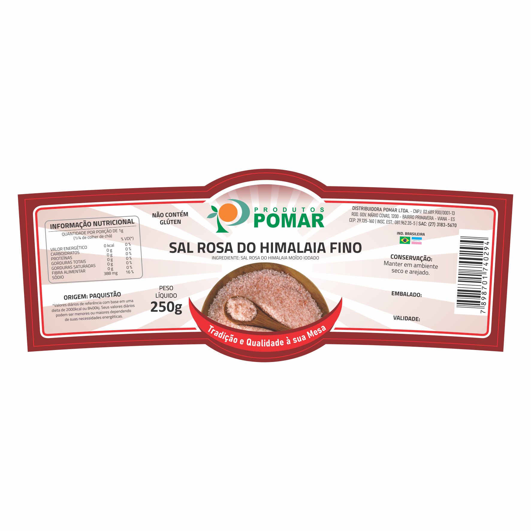 ETIQUETA 52X135/2 PERSON COUCHE ADESIVO POMAR SAL ROSA DO HIMAlAIA FINO 250G (KROMIA) K