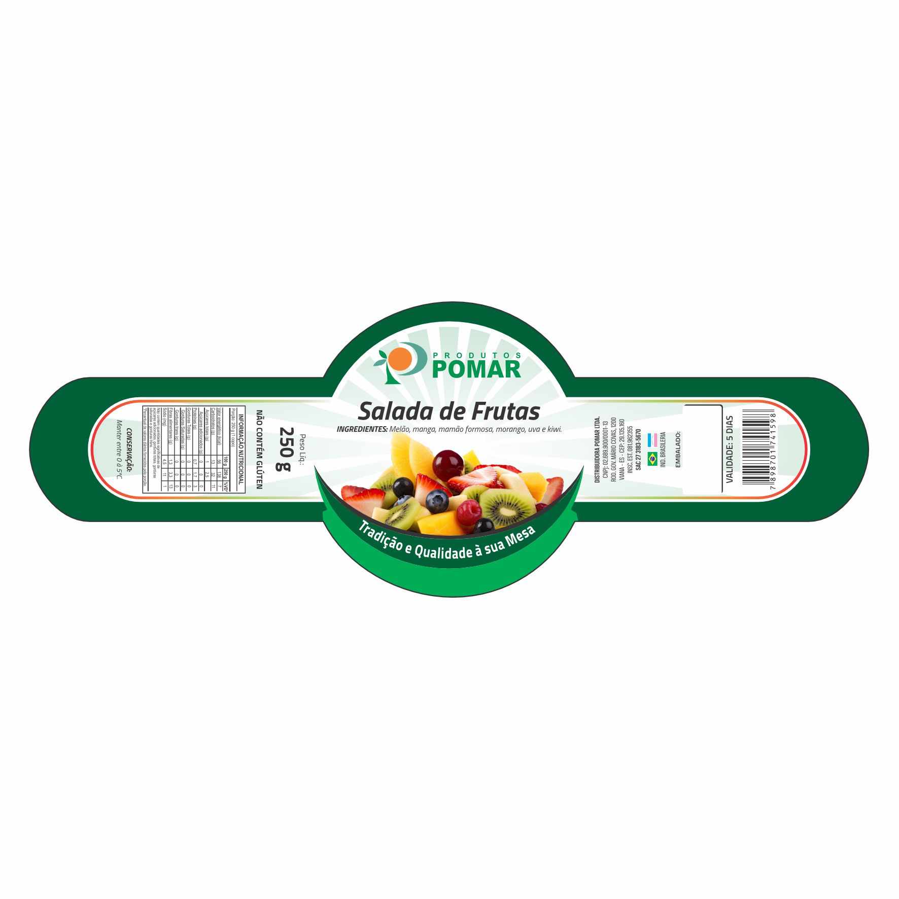 ETIQUETA 210X70/1 PERSON BOPP DURALYTE POMAR SALADA DE FRUTAS 250G (1000)K