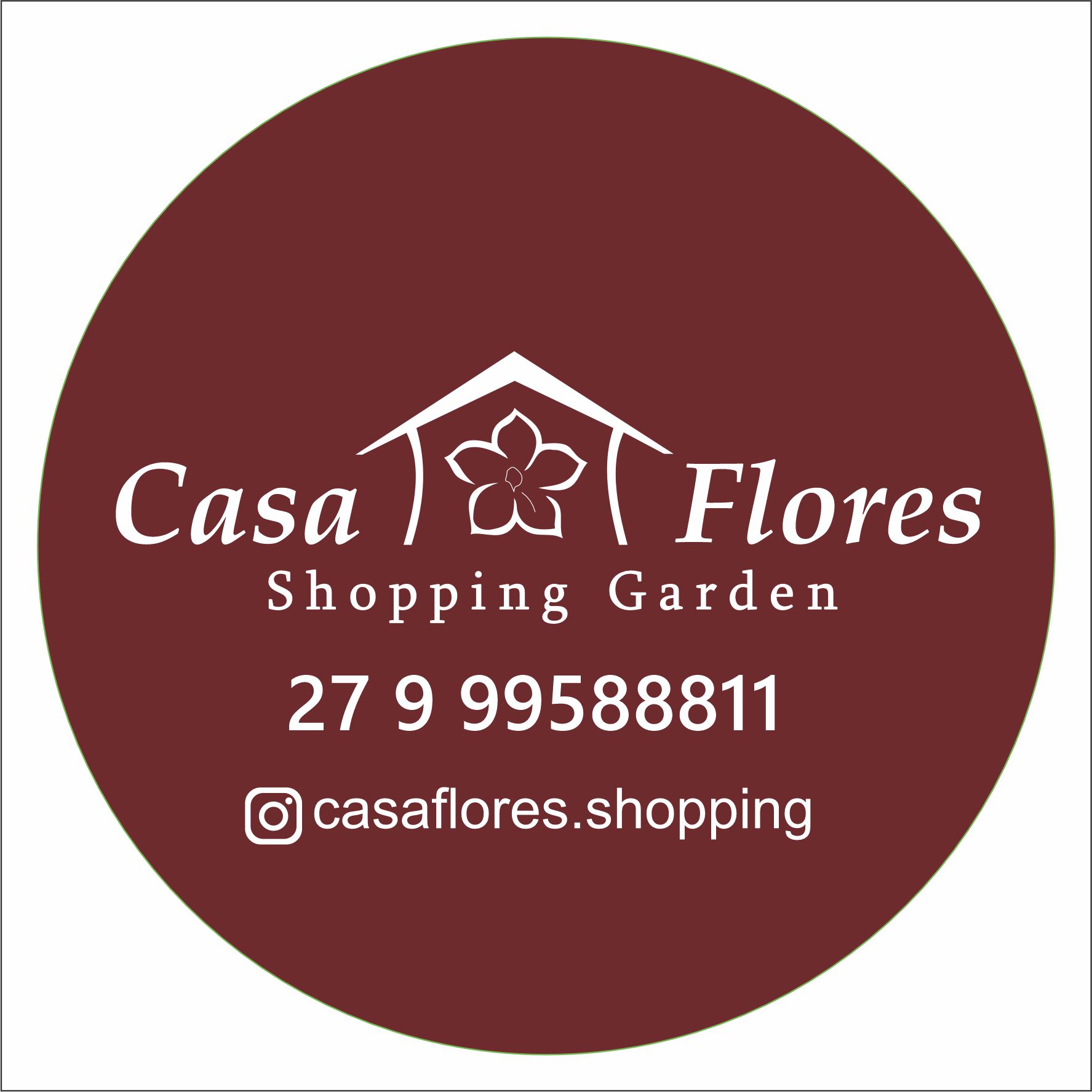 ETIQUETA 42MM REDONDA BOPP DURALYTE COM VERNIZ CASA FLORES SHOPPING GARDEN - (2000 UNID)K