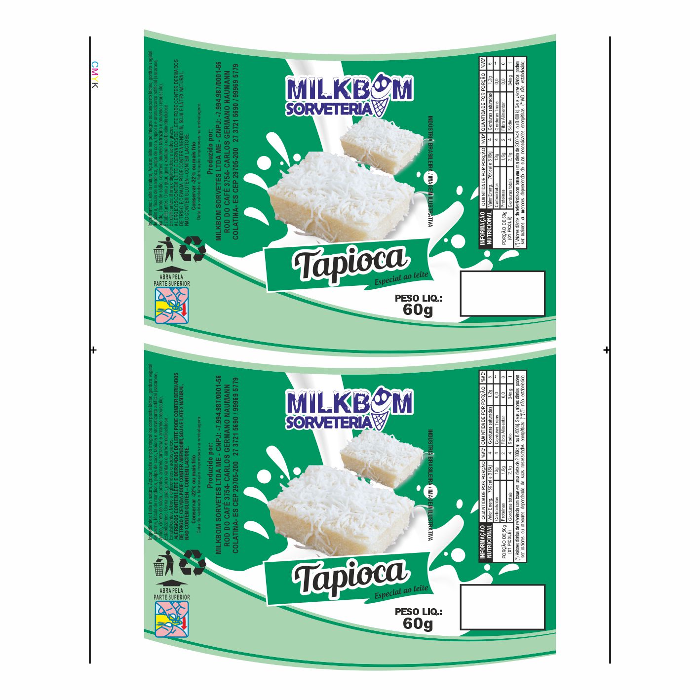 BOBINA BOPP LEITOSO PICOLE 6KG - SORVETES MILK BOM TAPIOCA BOBINA BOPP LEITOSO PICOLE 6KG - SORVETES MILK BOM TAPIOCA
