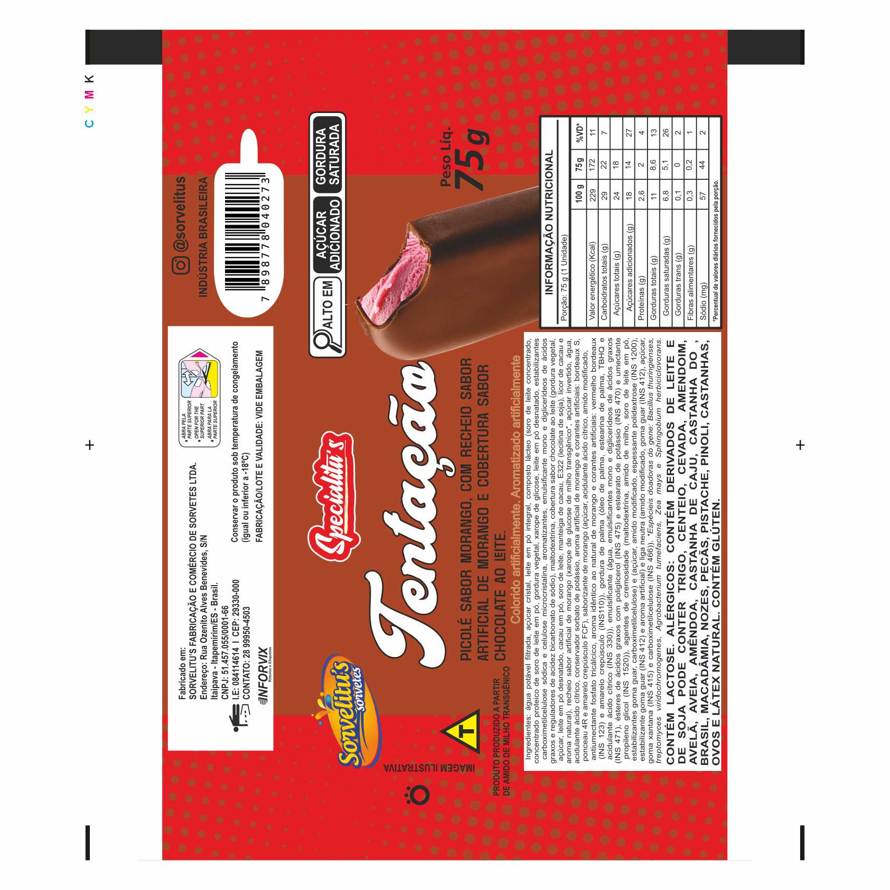 BOBINA BOPP LEITOSO PICOLÉ 6KG SORVELITUS TENTAÇÃO BOBINA BOPP LEITOSO PICOLÉ 6KG SORVELITUS TENTAÇÃO